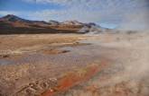 A água 'mineralizada' dos Geisers del Tatio, na região do Atacama, no norte do Chile